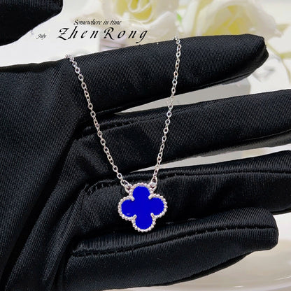 Lucky Clover Pendant Necklace Bracelet Set