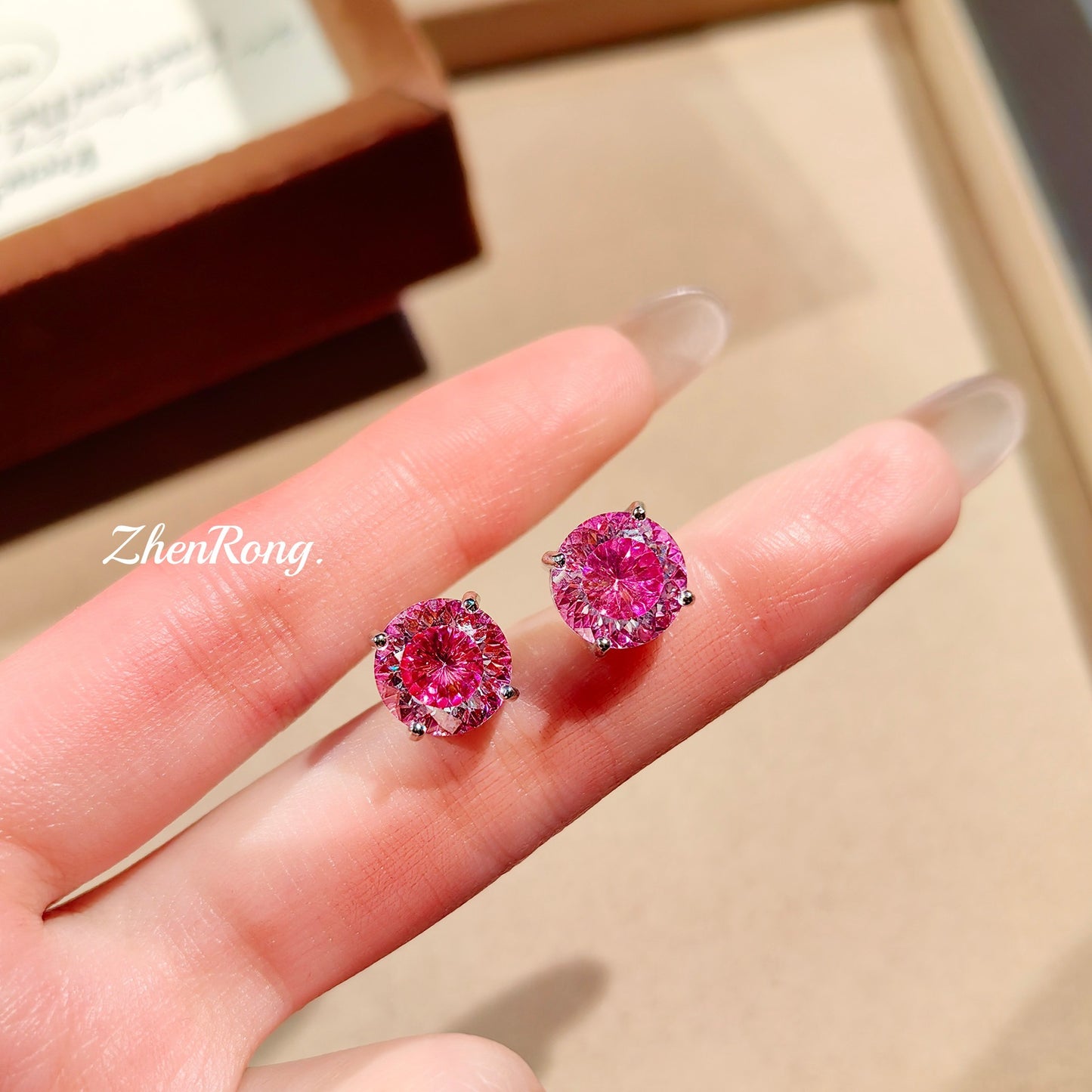 Colorful zircon ring