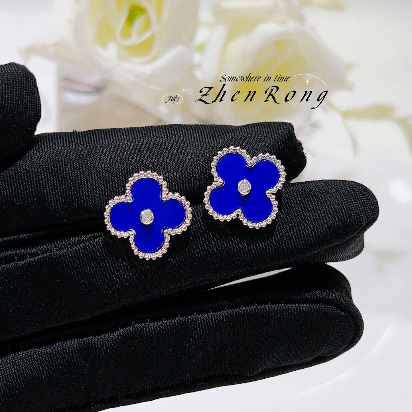 Lucky Clover Pendant Necklace Bracelet Set